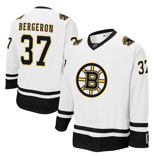 Patrice Bergeron #37 White Jersey