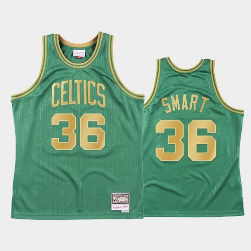 Men's Boston Celtics #36 Marcus Smart Green 2020 Chinese New Year Hardwood Classics Jersey