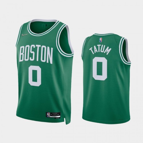 Boston Celtics Jayson Tatum Men's #0 2021-22 Diamond 75th Anniversary Icon Edition Kelly Green Jersey