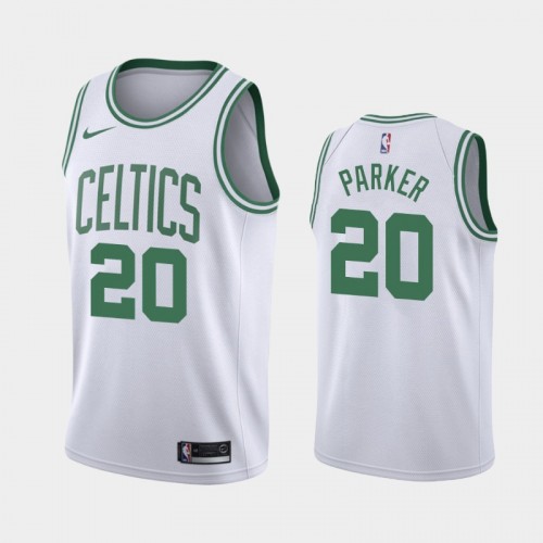 Men's Boston Celtics #20 Jabari Parker 2021 Association White Jersey