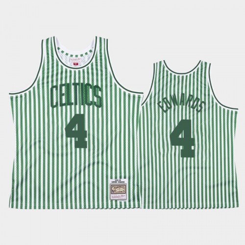 Boston Celtics #4 Carsen Edwards Striped Green Jersey