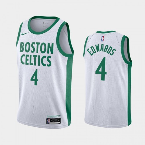 Men's Boston Celtics #4 Carsen Edwards 2020-21 City White Jersey