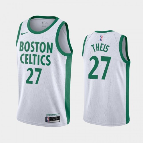 Men's Boston Celtics #27 Daniel Theis 2020-21 City White Jersey