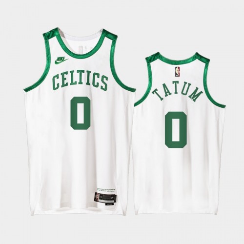 Boston Celtics Jayson Tatum 2021 Classic Edition Origins 75th anniversary White Jersey
