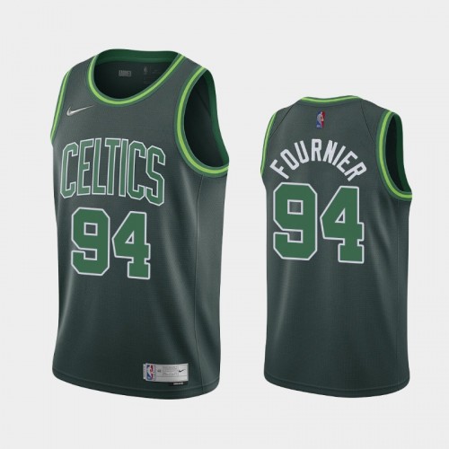 Men's Boston Celtics Evan Fournier #94 2021 Earned Green Jersey