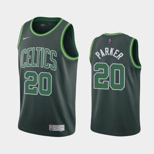 Men's Boston Celtics #20 Jabari Parker 2021 Earned Green Jersey