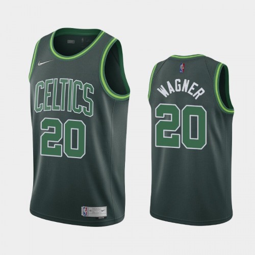 Men's Boston Celtics Moritz Wagner #20 2021 Earned Green Jersey