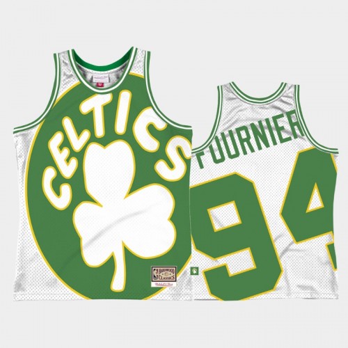 Boston Celtics #94 Evan Fournier White Big Face 2.0 Jersey