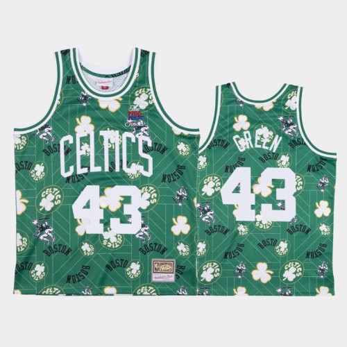 Javonte Green Boston Celtics #43 Green Tear Up Pack Hardwood Classics Jersey