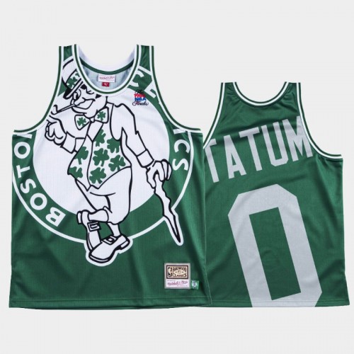 Boston Celtics #0 Jayson Tatum Green Big Face Jersey - HWC