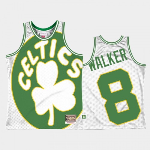 Boston Celtics #8 Kemba Walker White Big Face 2.0 Jersey