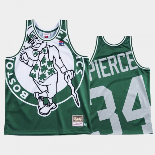 Boston Celtics #34 Paul Pierce Green Big Face Jersey - HWC