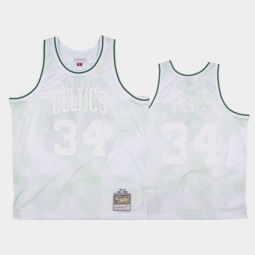 Boston Celtics #34 Paul Pierce White 1985-86 Cloudy Skies Jersey - Hardwood Classics