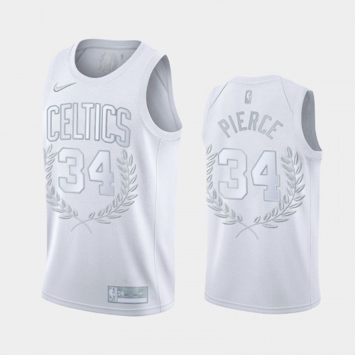 Paul Pierce #34 Retired Number Boston Celtics Glory Limited White Jersey