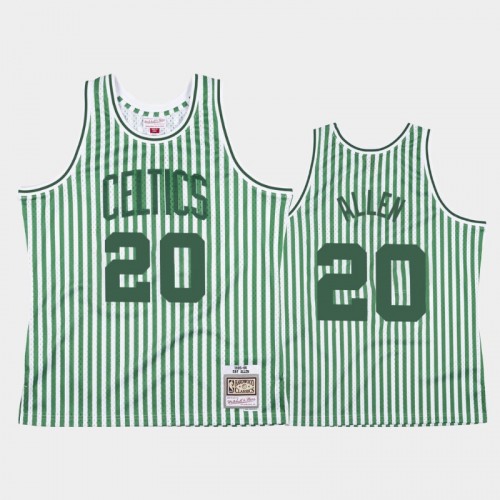 Boston Celtics #20 Ray Allen Striped Green Jersey