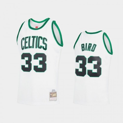 Larry Bird Men #33 Reload 2.0 Hardwood Classics White Jersey