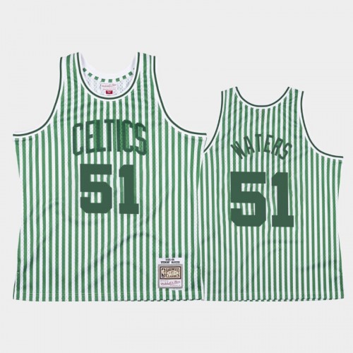 Boston Celtics #51 Tremont Waters Striped Green Jersey
