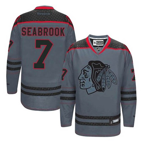 Brent Seabrook #7 Charcoal Cross Check Fashion Jersey
