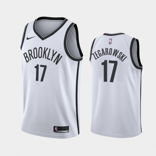 Brooklyn Nets Marcus Zegarowski Men #17 Association Edition 2021 NBA Draft White Jersey