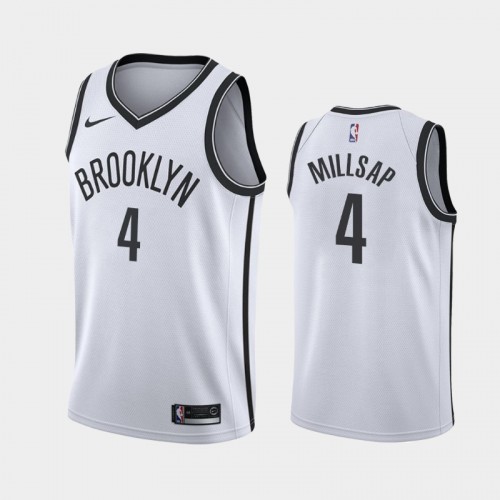 Brooklyn Nets Paul Millsap Men #4 Association Edition White Jersey