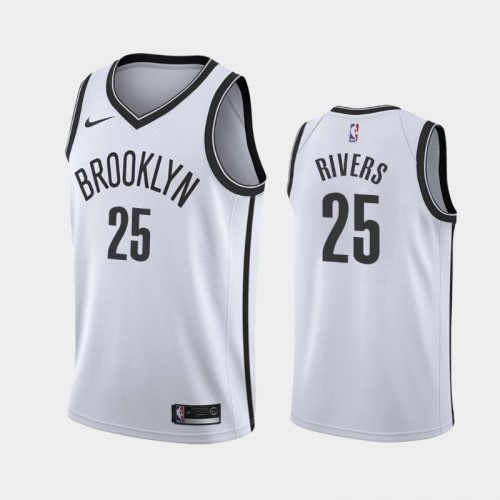 Men's Brooklyn Nets #55 Mike James 2021 Association White Jersey