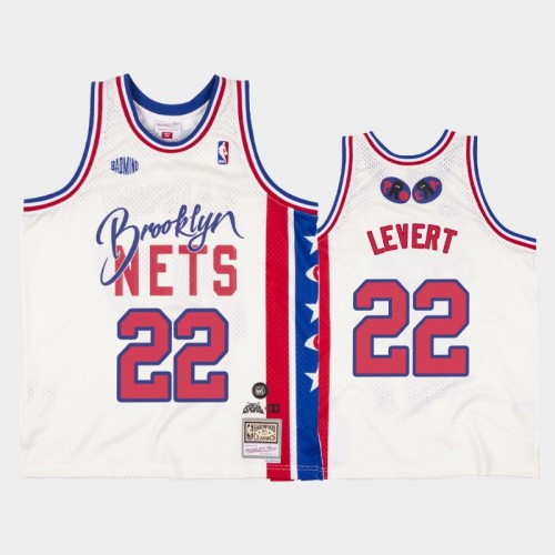 Men's Brooklyn Nets #22 Caris LeVert White Joey Badass x BR Remix Jersey