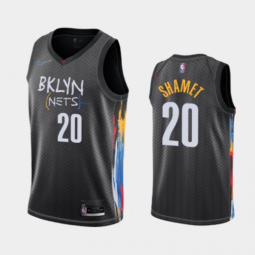 Men's Brooklyn Nets #20 Landry Shamet 2020-21 City Black Jersey