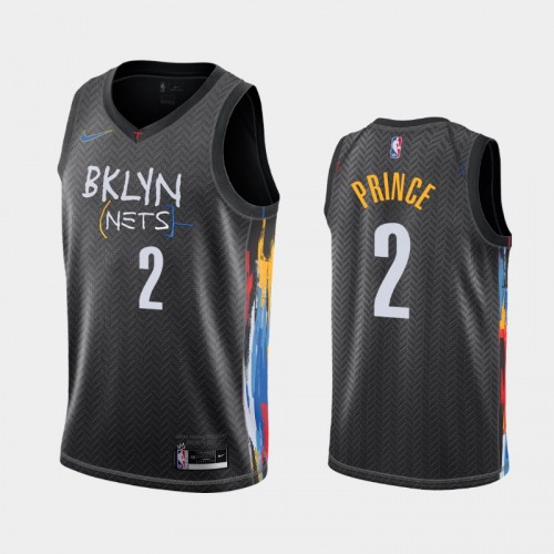 Men's Brooklyn Nets #2 Taurean Prince 2020-21 City Black Jersey