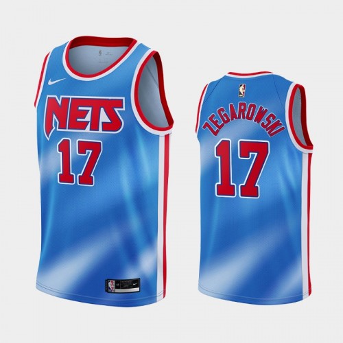 Brooklyn Nets Marcus Zegarowski Men #17 Classic Edition 2021 NBA Draft Blue Jersey