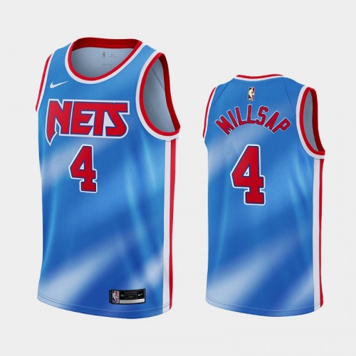 Brooklyn Nets Paul Millsap Men #4 Classic Edition Blue Jersey