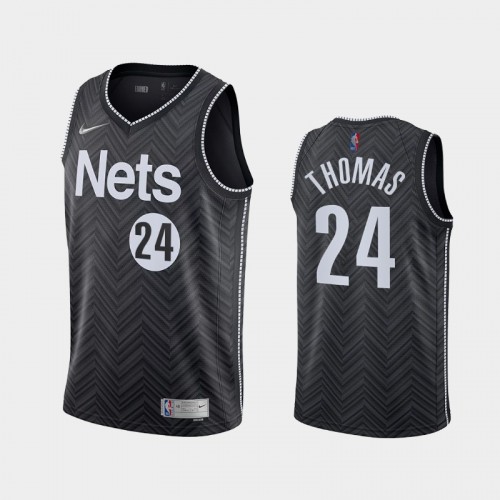 Brooklyn Nets Cameron Thomas Men #24 Earned Edition Black Jersey