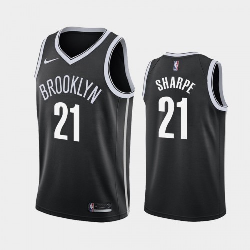 Brooklyn Nets DayRon Sharpe Men #21 Icon Edition 2021 NBA Draft Black Jersey