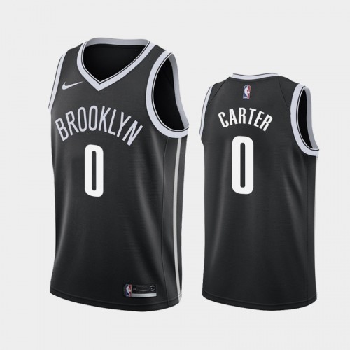 Brooklyn Nets Jevon Carter Men #0 Icon Edition Black Jersey