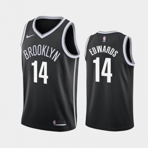 Brooklyn Nets Kessler Edwards Men #14 Icon Edition 2021 NBA Draft Black Jersey