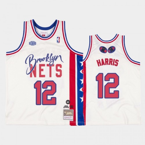 Men's Brooklyn Nets #12 Joe Harris White Joey Badass x BR Remix Jersey