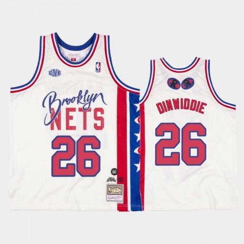 Men's Brooklyn Nets #26 Spencer Dinwiddie White Joey Badass x BR Remix Jersey