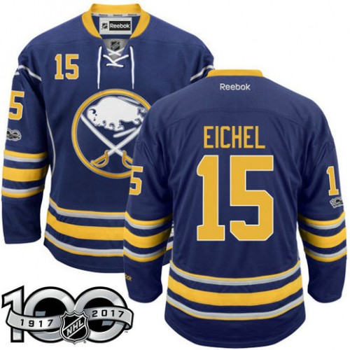 #15 Jack Eichel Navy Blue 2017 Anniversary Patch Player Jersey