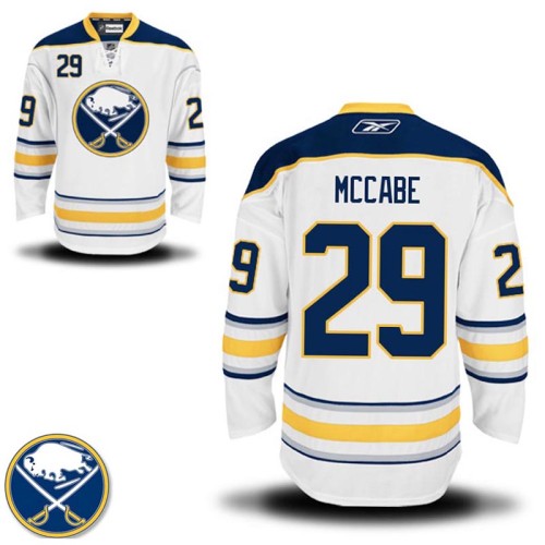 Jake McCabe #29 White Away Authentic Jersey