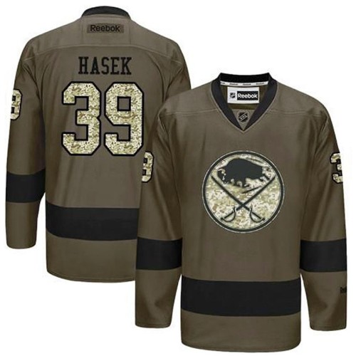 Dominik Hasek #39 Green Camo Player Jersey