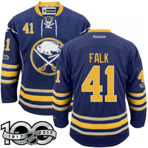 #41 Justin Falk Navy Blue 2017 Anniversary Patch Player Jersey