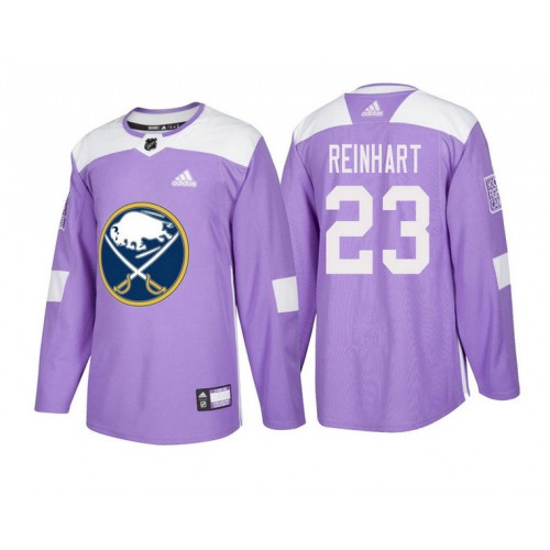 #23 Sam Reinhart Purple 2018 Authentic Hockey Fights Cancer Jersey