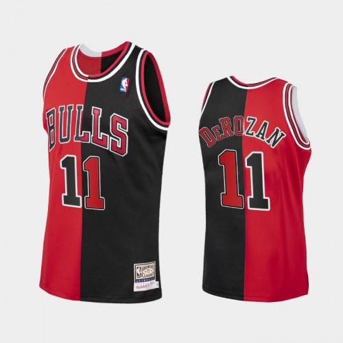 Chicago Bulls #11 DeMar DeRozan Men Split Edition HWC Limited Red Black Jersey