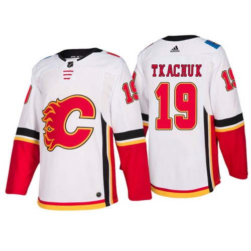 #19 Matthew Tkachuk White 2017-2018 Season Away Jersey