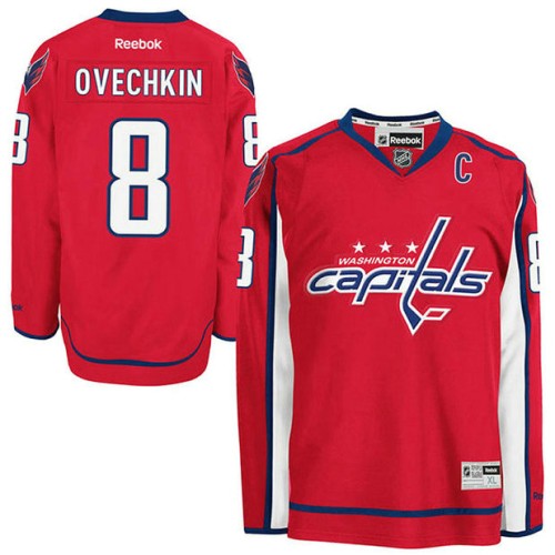 Alex Ovechkin #8 Red Captain Home Premier Jersey