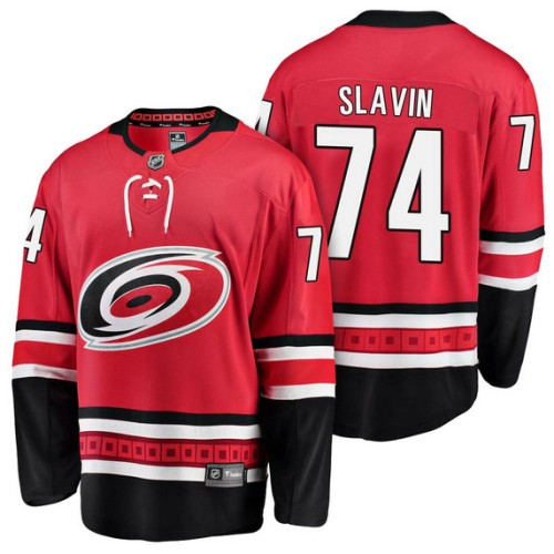 #74 Breakaway Player Jaccob Slavin Home Jersey Red