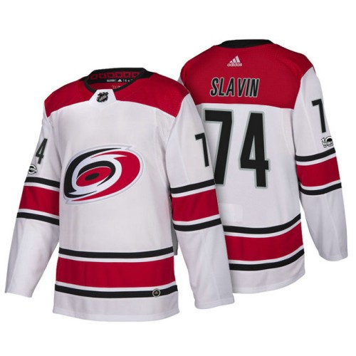 #74 Jaccob Slavin White 2018 New Season Team Road Jersey