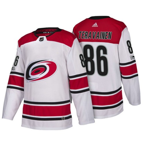 #86 Teuvo Teravainen White 2018 New Season Team Road Jersey