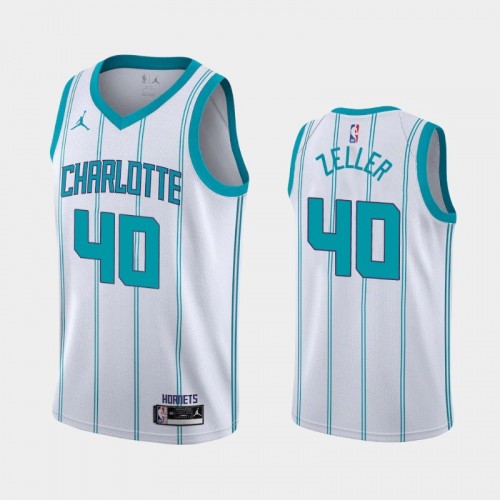 Men's Charlotte Hornets #40 Cody Zeller 2020-21 Association White Jersey