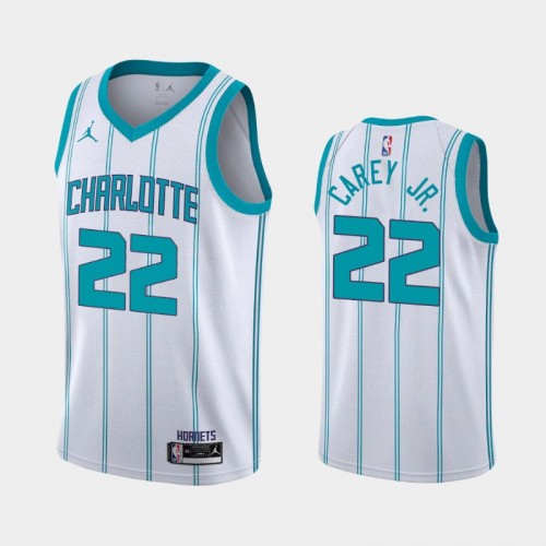 Men's Charlotte Hornets Vernon Carey Jr. #22 Association 2020 NBA Draft White Jersey