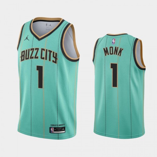Men's Charlotte Hornets #1 Malik Monk 2020-21 Buzz City Teal Jersey